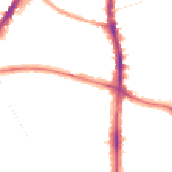 Night-time road noise heatmap for N16 5DH