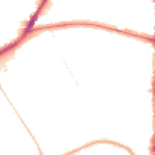 Night-time road noise heatmap for N16 5DU