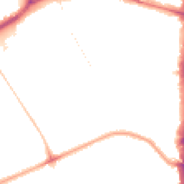 Night-time road noise heatmap for N16 5EL