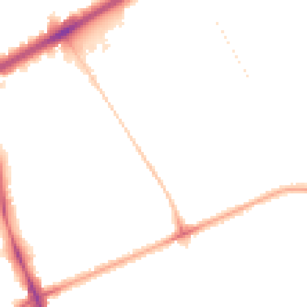 Night-time road noise heatmap for N16 5EX