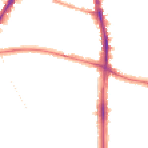 Night-time road noise heatmap for N16 5FB