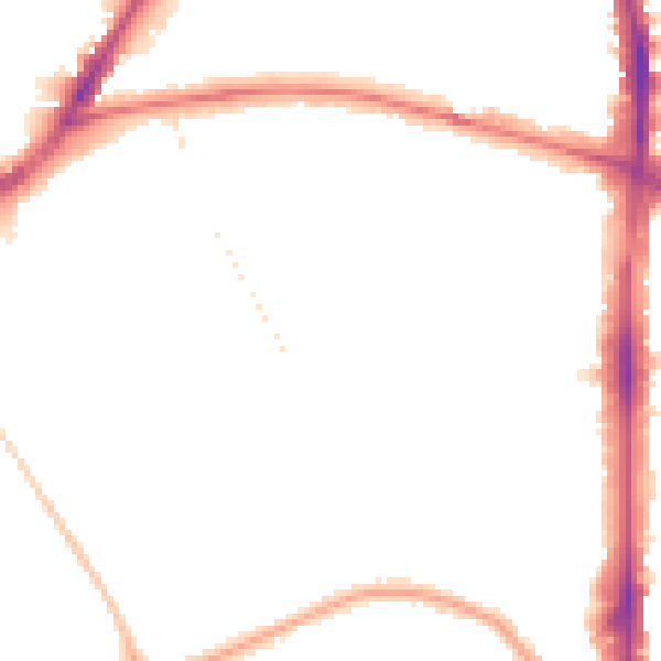 Night-time road noise heatmap for N16 5HY