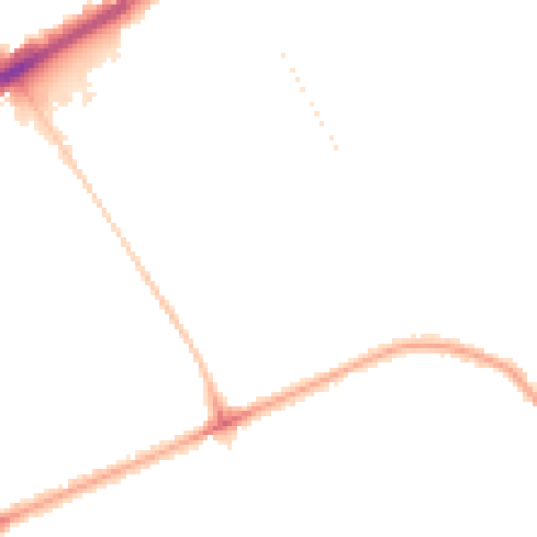 Night-time road noise heatmap for N16 5ND