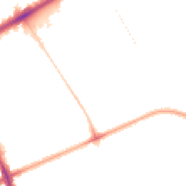Night-time road noise heatmap for N16 5NF