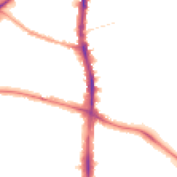 Night-time road noise heatmap for N16 5PF