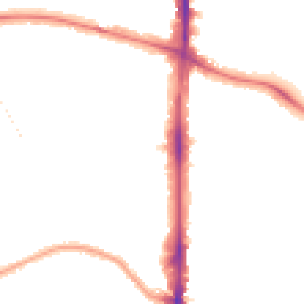 Night-time road noise heatmap for N16 5PU