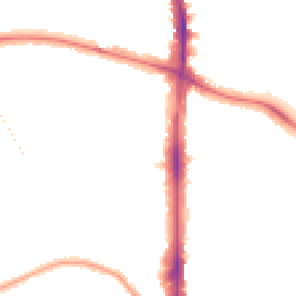 Night-time road noise heatmap for N16 5RA