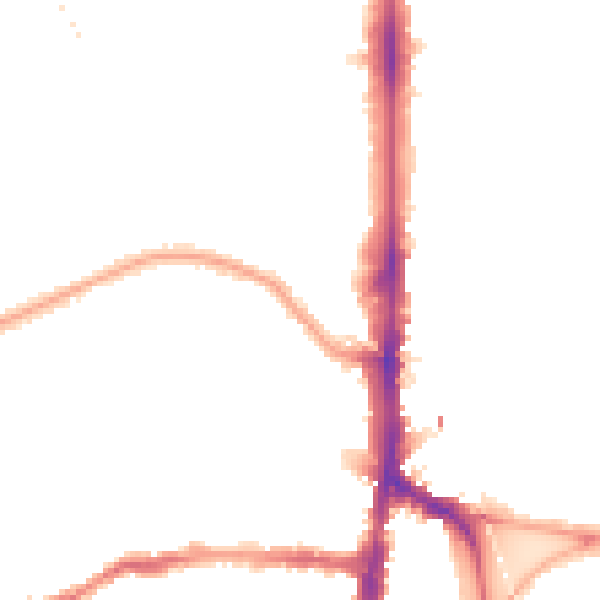 Night-time road noise heatmap for N16 5SA