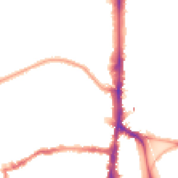 Night-time road noise heatmap for N16 5SW