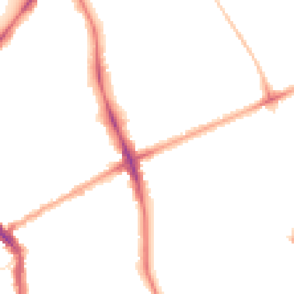 Night-time road noise heatmap for N16 5UE