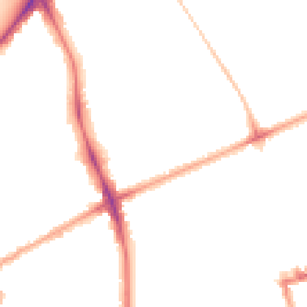 Night-time road noise heatmap for N16 5UJ