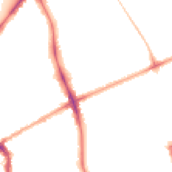 Night-time road noise heatmap for N16 5UL