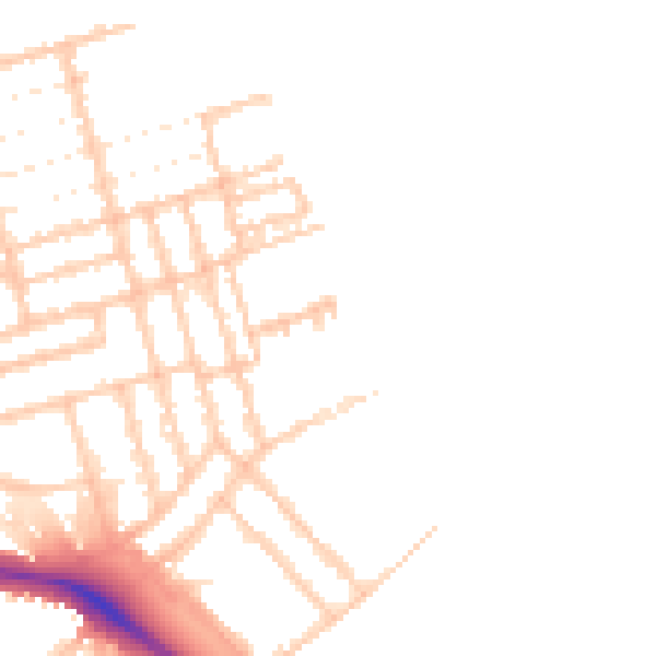 Daytime road noise heatmap for N16 6AN