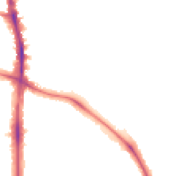 Night-time road noise heatmap for N16 6BP