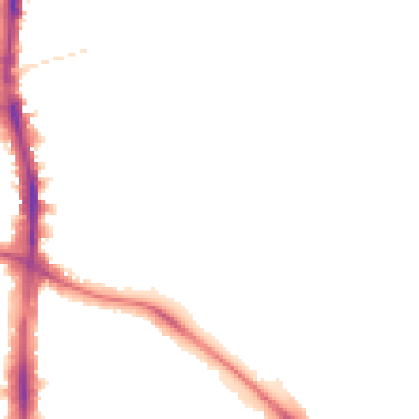 Night-time road noise heatmap for N16 6DT