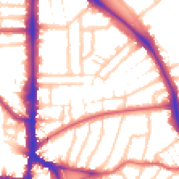 Daytime road noise heatmap for N16 6LA