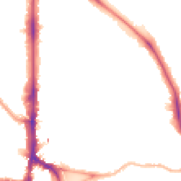 Night-time road noise heatmap for N16 6LA