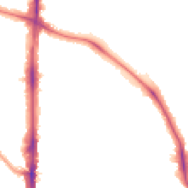 Night-time road noise heatmap for N16 6PX