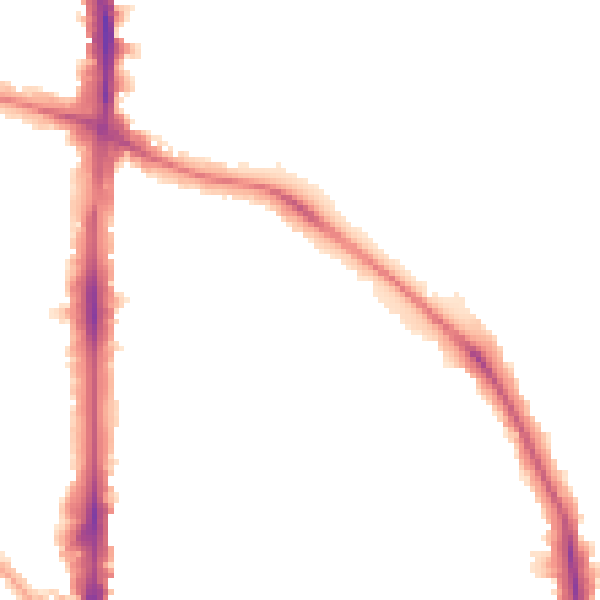 Night-time road noise heatmap for N16 6QL