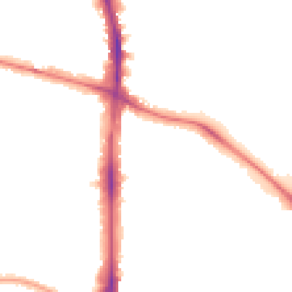 Night-time road noise heatmap for N16 6RJ