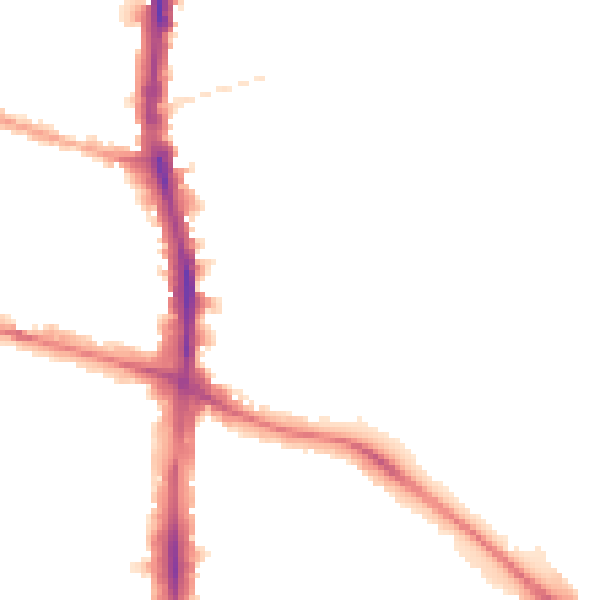 Night-time road noise heatmap for N16 6SJ