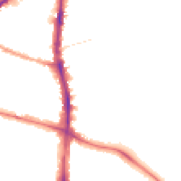 Night-time road noise heatmap for N16 6TR