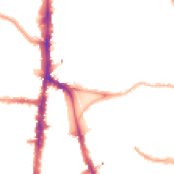 Night-time road noise heatmap for N16 7AD