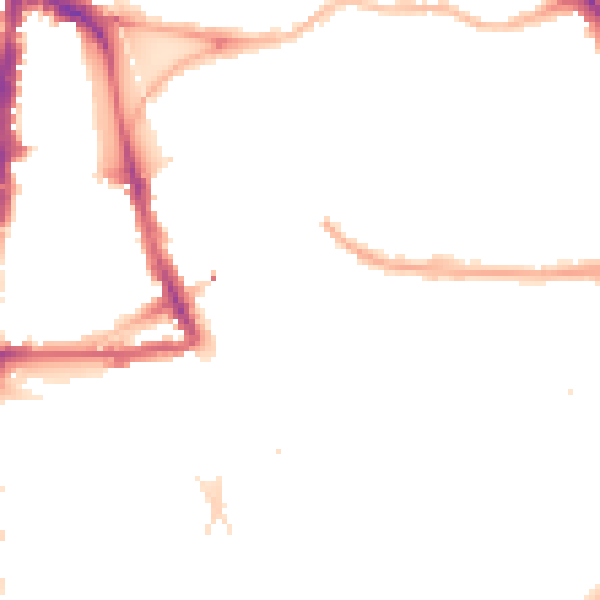 Night-time road noise heatmap for N16 7AT