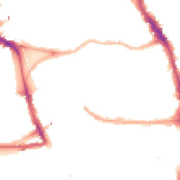 Night-time road noise heatmap for N16 7BJ