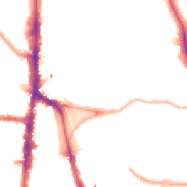 Night-time road noise heatmap for N16 7DJ