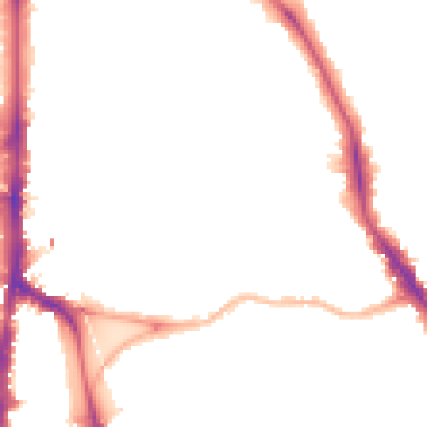 Night-time road noise heatmap for N16 7DU