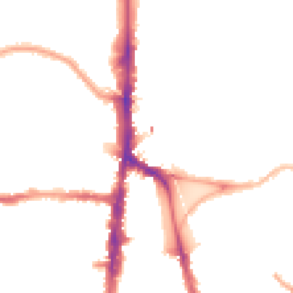 Night-time road noise heatmap for N16 7HB