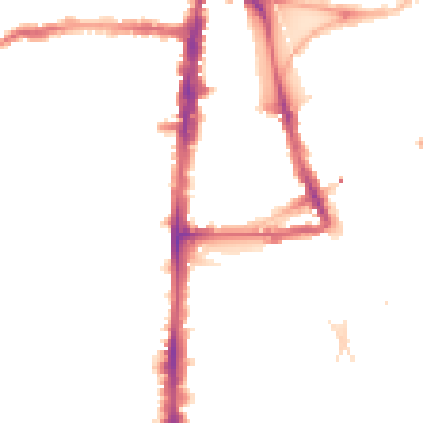 Night-time road noise heatmap for N16 7NL