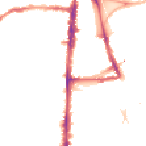 Night-time road noise heatmap for N16 7NR