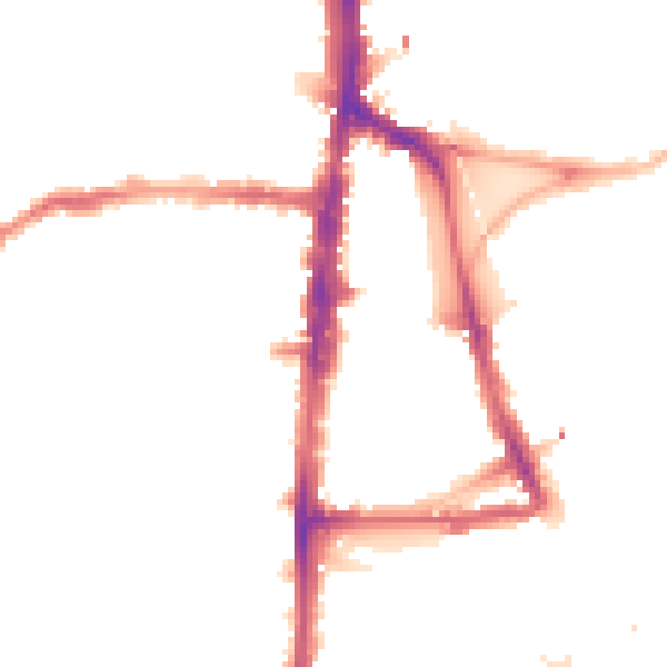 Night-time road noise heatmap for N16 7NY