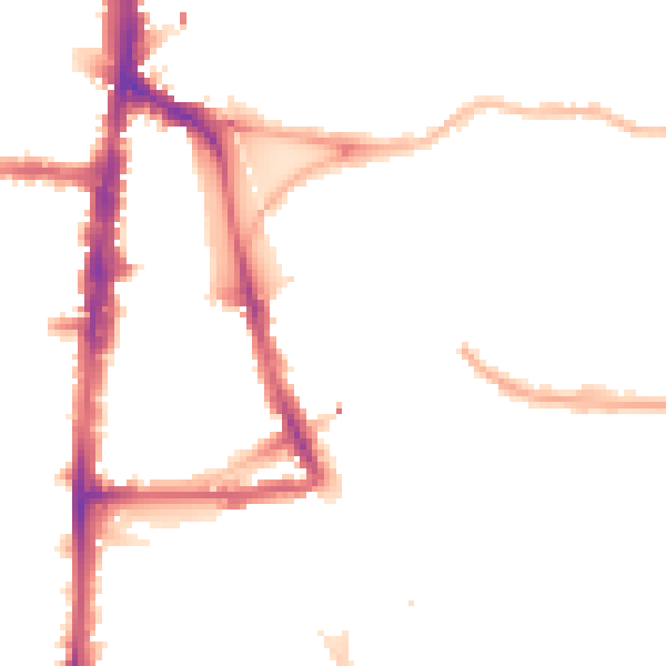 Night-time road noise heatmap for N16 7SB