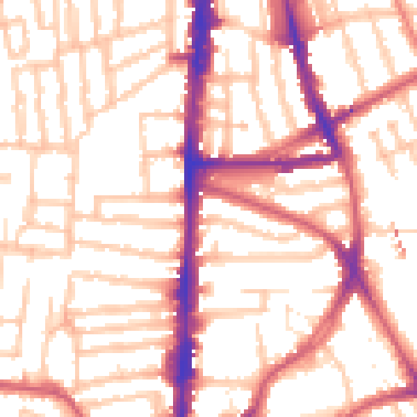 Daytime road noise heatmap for N16 7UT