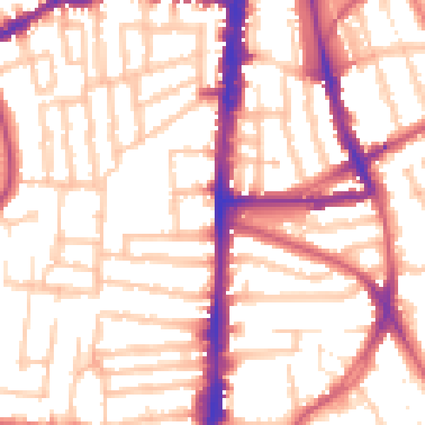 Daytime road noise heatmap for N16 8DT