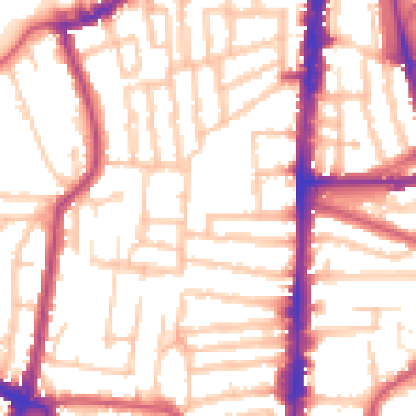 Daytime road noise heatmap for N16 8HF