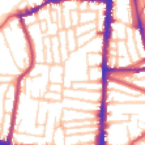 Daytime road noise heatmap for N16 8HG