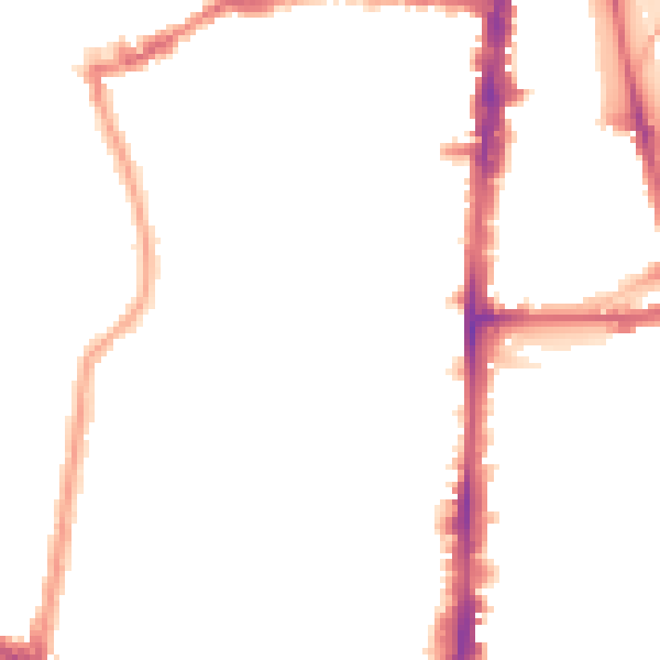 Night-time road noise heatmap for N16 8HG
