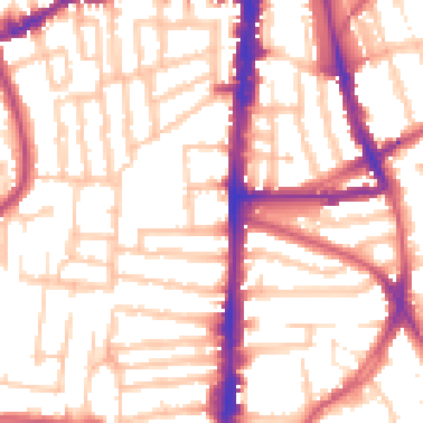 Daytime road noise heatmap for N16 8HP