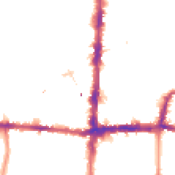 Night-time road noise heatmap for N16 8JN