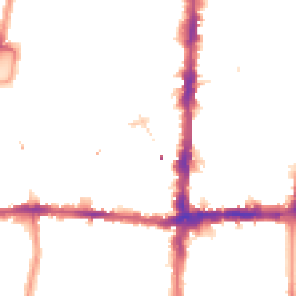 Night-time road noise heatmap for N16 8JT