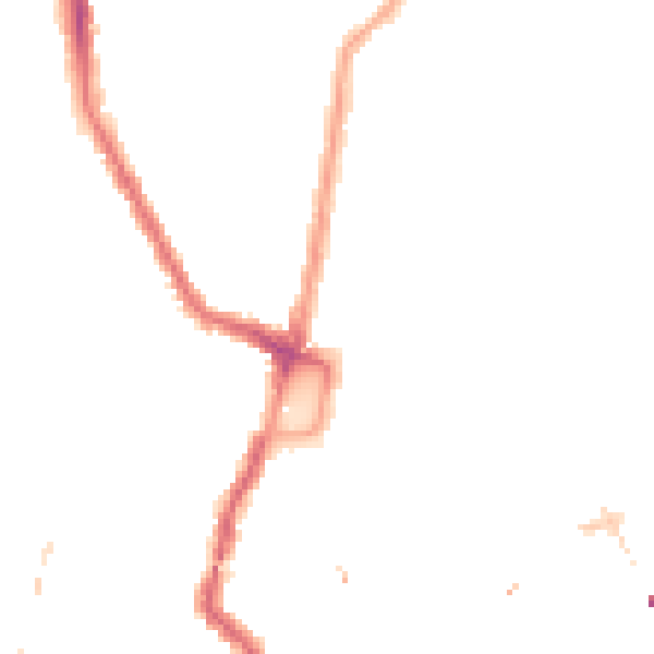 Night-time road noise heatmap for N16 8QL
