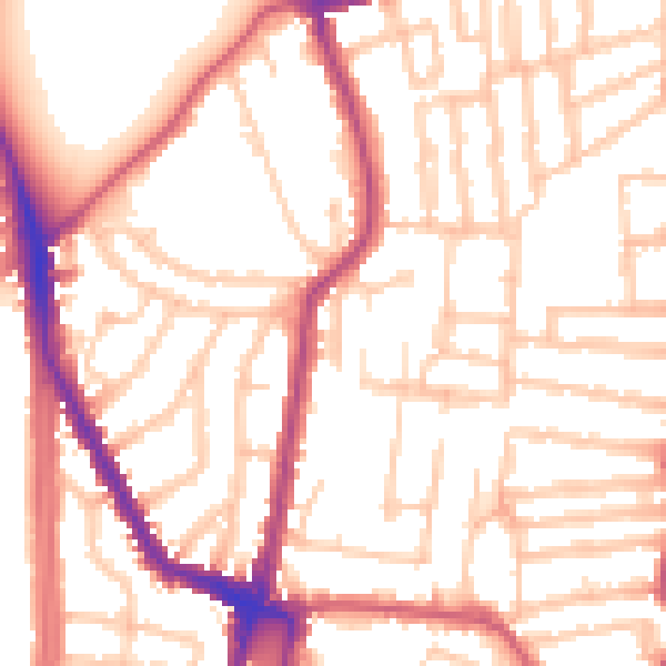 Daytime road noise heatmap for N16 8QW