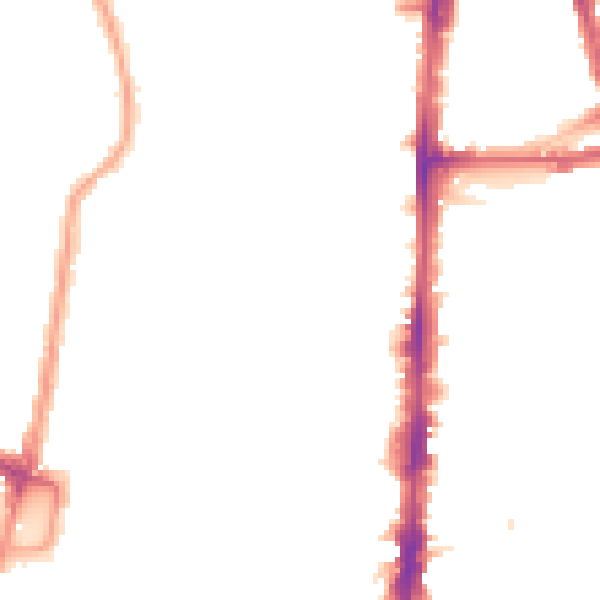 Night-time road noise heatmap for N16 8SF