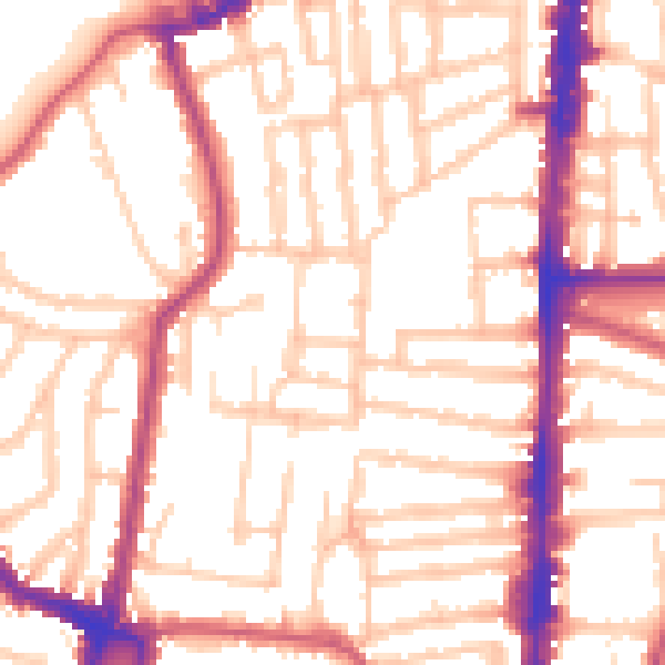 Daytime road noise heatmap for N16 8SN