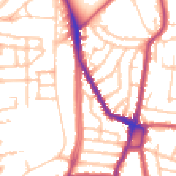 Daytime road noise heatmap for N16 9BP