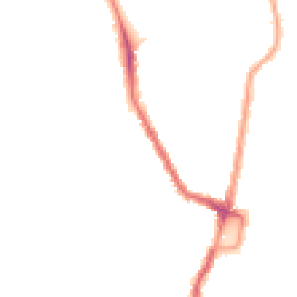 Night-time road noise heatmap for N16 9BP